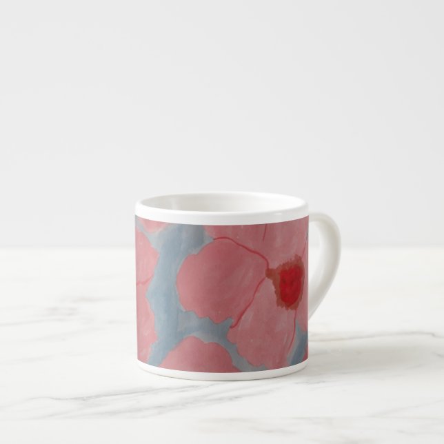 Candy Pink Flowers Espresso Cup (Front Right)