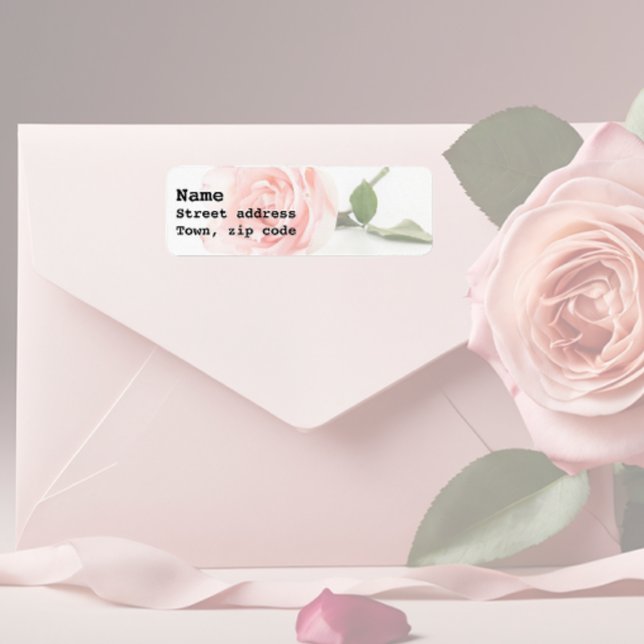 Candy Pink Rose Return Address Label (Creator Uploaded)