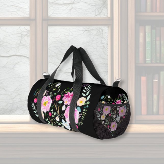 Candy Pink Roses & Heart Duffle Bag (Creator Uploaded)
