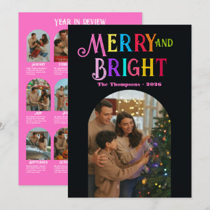 Candy Pop "Year in Review" Photos Christmas Holiday Card