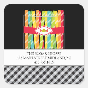 Candy Product Label Stickers