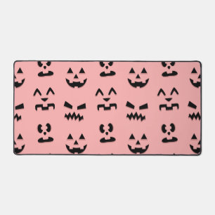 Candy Pumpkin Faces Desk Mat