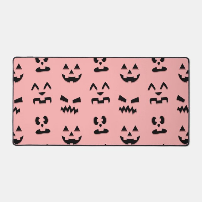 Candy Pumpkin Faces Desk Mat (Front)