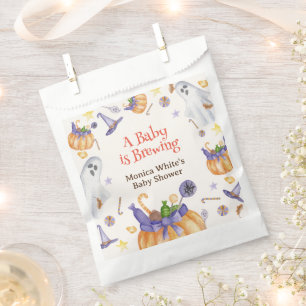 Candy Pumpkin Ghosts Halloween Baby Brewing Shower Favour Bag