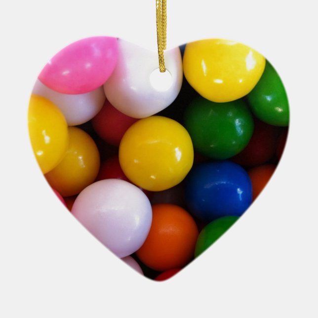 Candy rainbow gum balls ceramic tree decoration (Front)