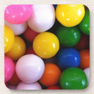 Candy rainbow gum balls coaster