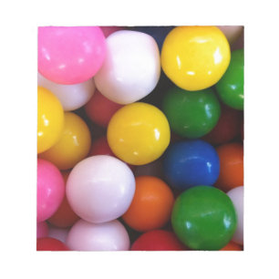 Candy rainbow gum balls notepad