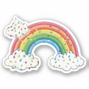 Candy Rainbow with Whipped Clouds