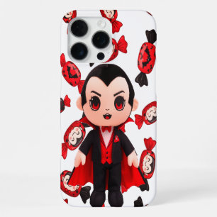 Candy Red And Black Dracula Inspired Halloween iPhone 16 Pro Max Case