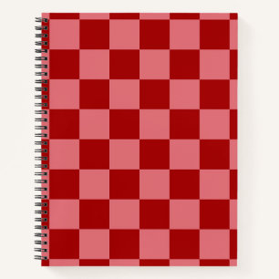 Candy Red and Candy Pink Chequerboard Notebook