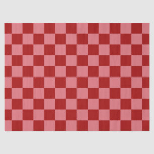 Candy Red and Candy Pink Chequerboard Tissue Paper