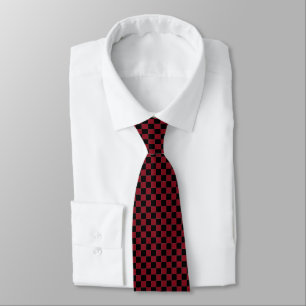 Candy Red Chequered Flag Chequered Flag Tie