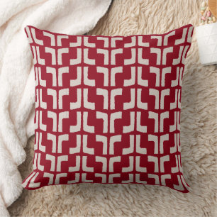 Candy Red Tribal Cushion