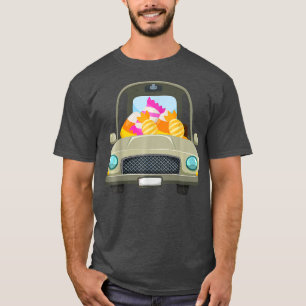 Candy Riding Car Lazy Halloween Costume Funny Tric T-Shirt
