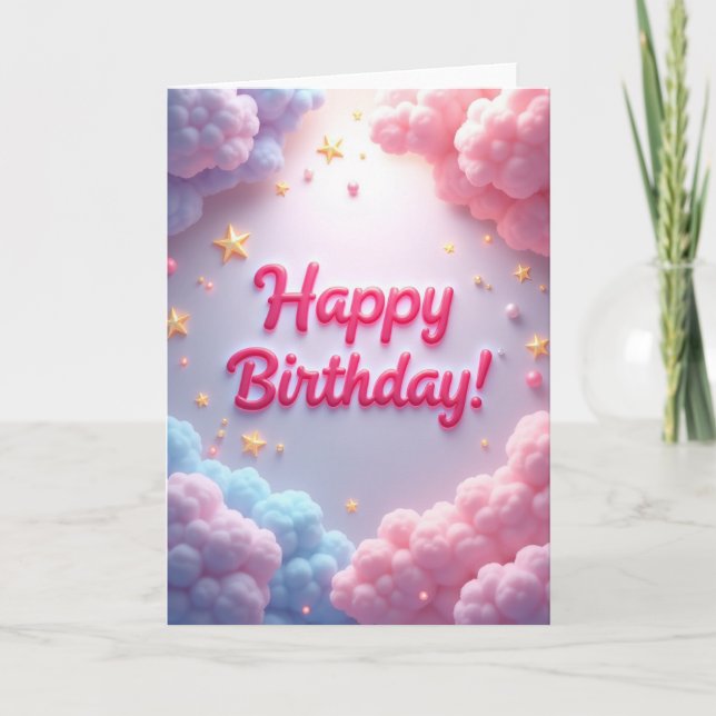 Candy Script Birthday Card (Front)