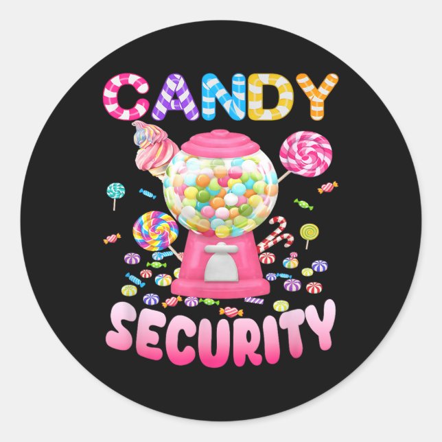 Candy-security Candyland Costume Kids Teens Adult  Classic Round Sticker (Front)