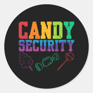 Candy Security Candyland Halloween Costume Kids Te Classic Round Sticker