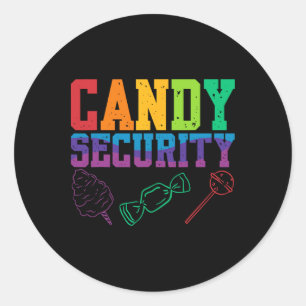 Candy Security Candyland Halloween Costume Kids Te Classic Round Sticker