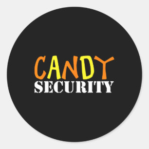 Candy Security Easy Halloween Costume For Lazy Adu Classic Round Sticker