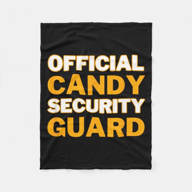 Candy Security Guard Funny Halloween Costume Fleece Blanket (Front)