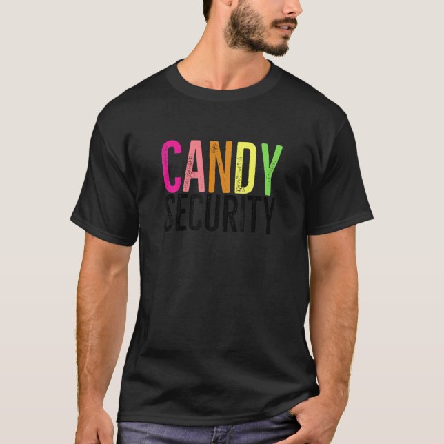 Candy Security  Last Minute Halloween Costume T-Shirt (Front)