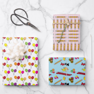 Candy selection Suckers, liquorice, roll candies Wrapping Paper Sheet