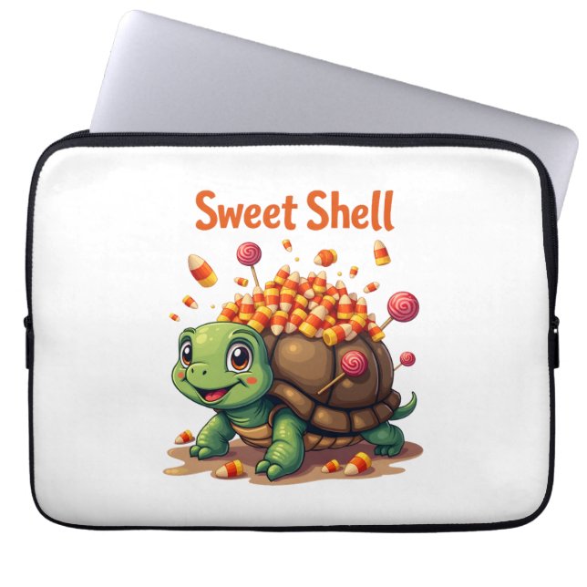 Candy Shell Turtle Laptop Sleeve (Front)