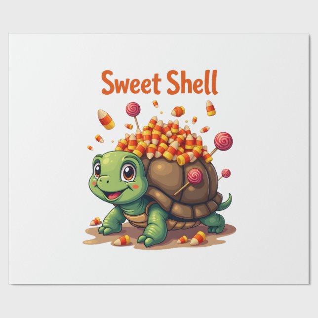 Candy Shell Turtle Wrapping Paper (Flat)