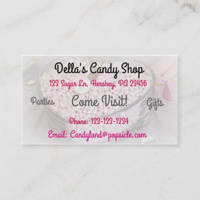 Candy Shop Business Card (Front)