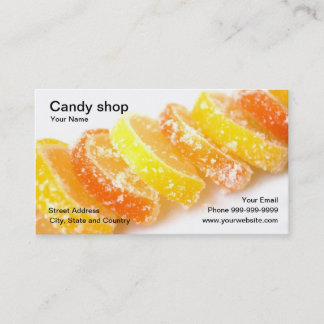 Candy shop business card