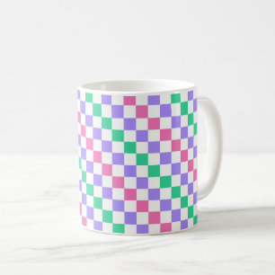 Candy shop diagonal checkerboard pattern coffee mug