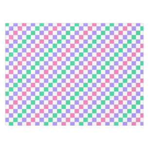 Candy shop diagonal chequerboard pattern tablecloth