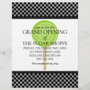 Candy Shop Grand Opening Announcement Flyers
