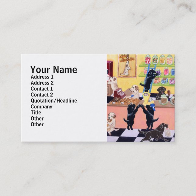 Candy Shop Labradors Business Card (Front)