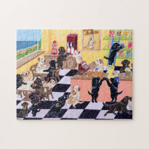 Candy Shop Labradors Jigsaw Puzzle
