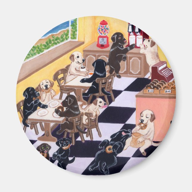 Candy Shop Labradors Magnet (Front)