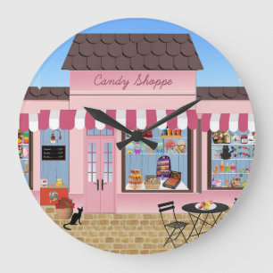 Candy Shop Large Clock