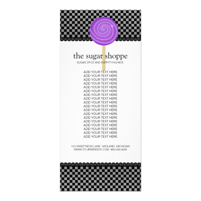 Candy Shop Product Rack Cards (Front)