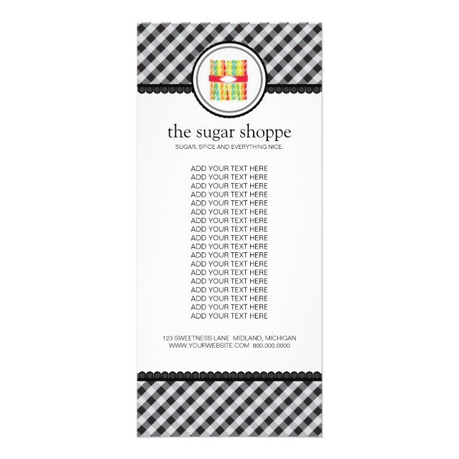 Candy Shop Product Rack Cards (Front)