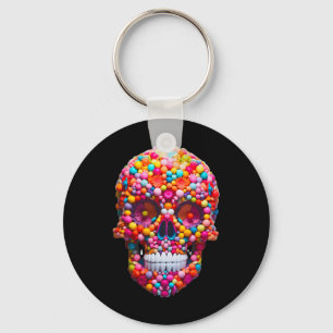 Candy Skull Bubble Gum Skeleton Halloween Candies Key Ring