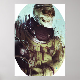Candy Skull Cosmonaut Canvas Print