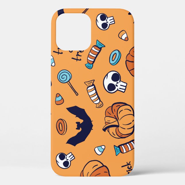 Candy Skull Pumpkin Bat Seamless Pattern. Case-Mate iPhone Case (Back)