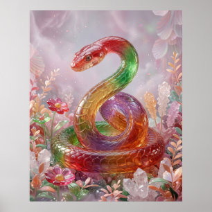 Candy Snake Crystal Coil Poster
