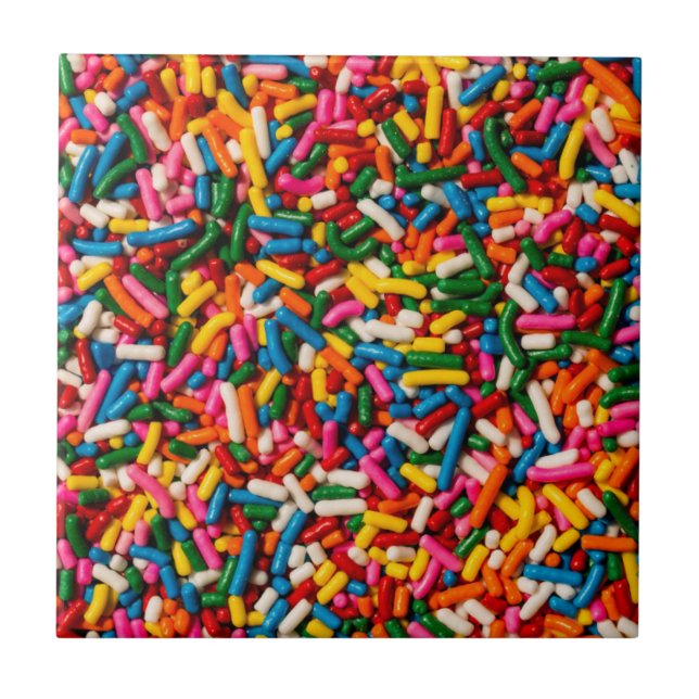 Candy Sprinkles Ceramic Tile (Front)