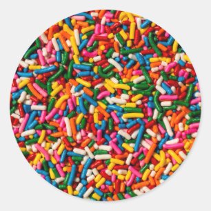 Candy Sprinkles Classic Round Sticker