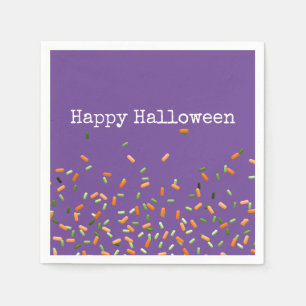 Candy Sprinkles Happy Halloween Orange Green  Napkin