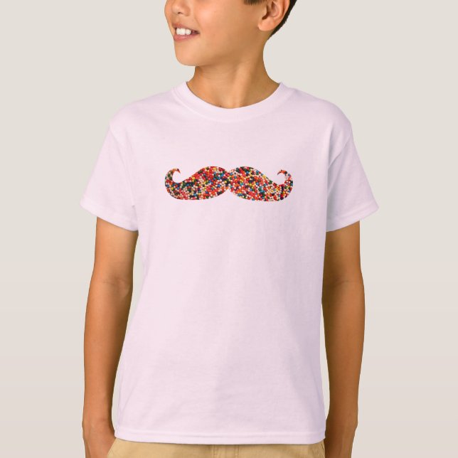 Candy Sprinkles Moustache T-Shirt (Front)