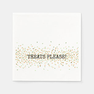 Candy Sprinkles TREATS PLEASE Halloween Kids Fall Napkin