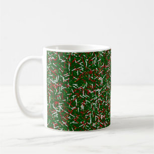 Candy Sprinkles with Polka dots Mug, Green Coffee Mug