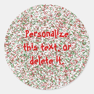 Candy Sprinkles with Polka Dots STICKERS, White Classic Round Sticker